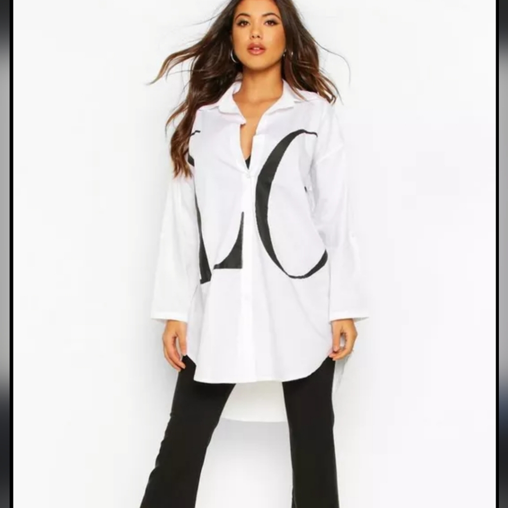 Venti6 Loose Fit Hooded Statement Top